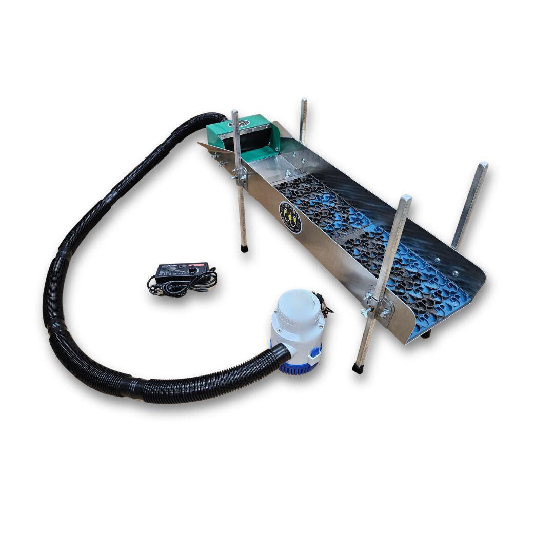 8X35 Power Sluice Box Kit with Dream Mat + 18" leg Kit | Gold Prospecting Equipment