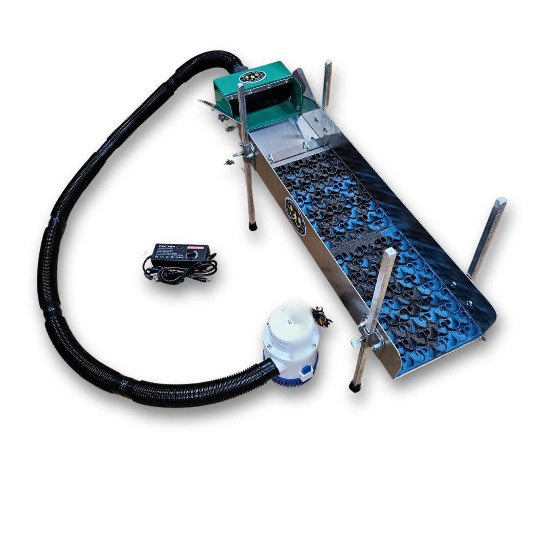 8X35 Power Sluice Box Kit with Dream Mat + 18" leg Kit | Gold Prospecting Equipment