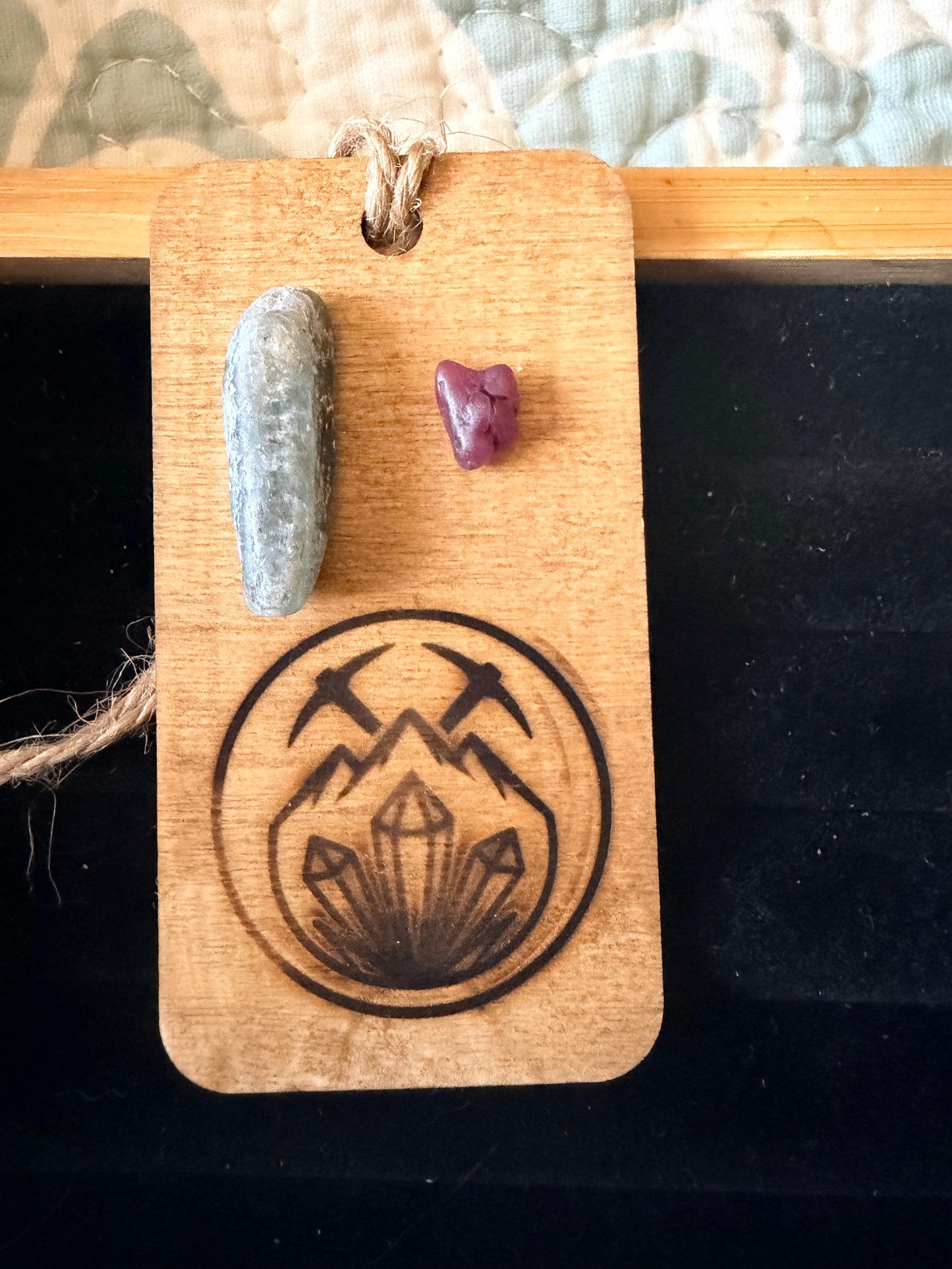 Wyoming Synergy Set — Premium | 2.10ct Natural Heart-Form Ruby & Blue Kyanite Blade | UV Fluorescent