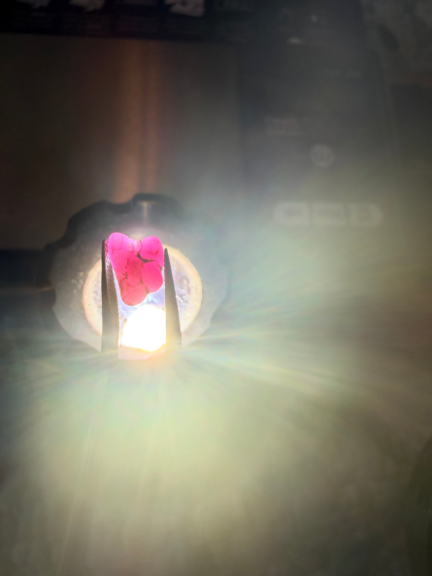 Wyoming Synergy Set — Premium | 2.10ct Natural Heart-Form Ruby & Blue Kyanite Blade | UV Fluorescent