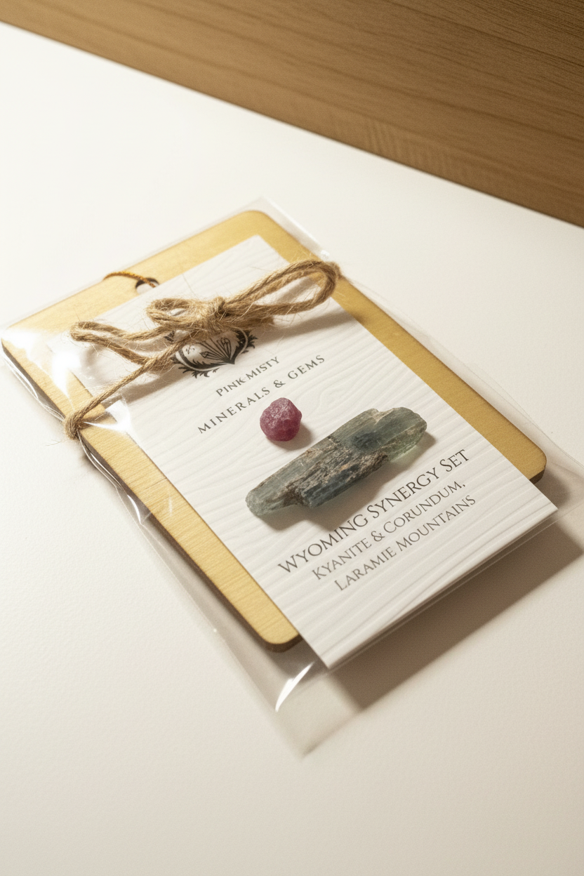 Premium Wyoming Synergy Set – Kyanite & Corundum, Laramie Mountains